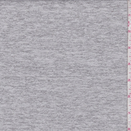 1 Yard Heather Grey Brushed Sweater Knit Fabric Tops Sweaters 58 Inches Width