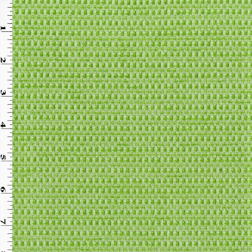 1 Yard Apple Green White Textured Chenille Dobby Decorating Fabric Upholstery 58 Inches Width