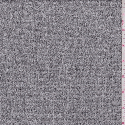 1 Yard Heather Grey Brushed Thermal Knit Fabric Shirts Pajamas 52 Inches Width
