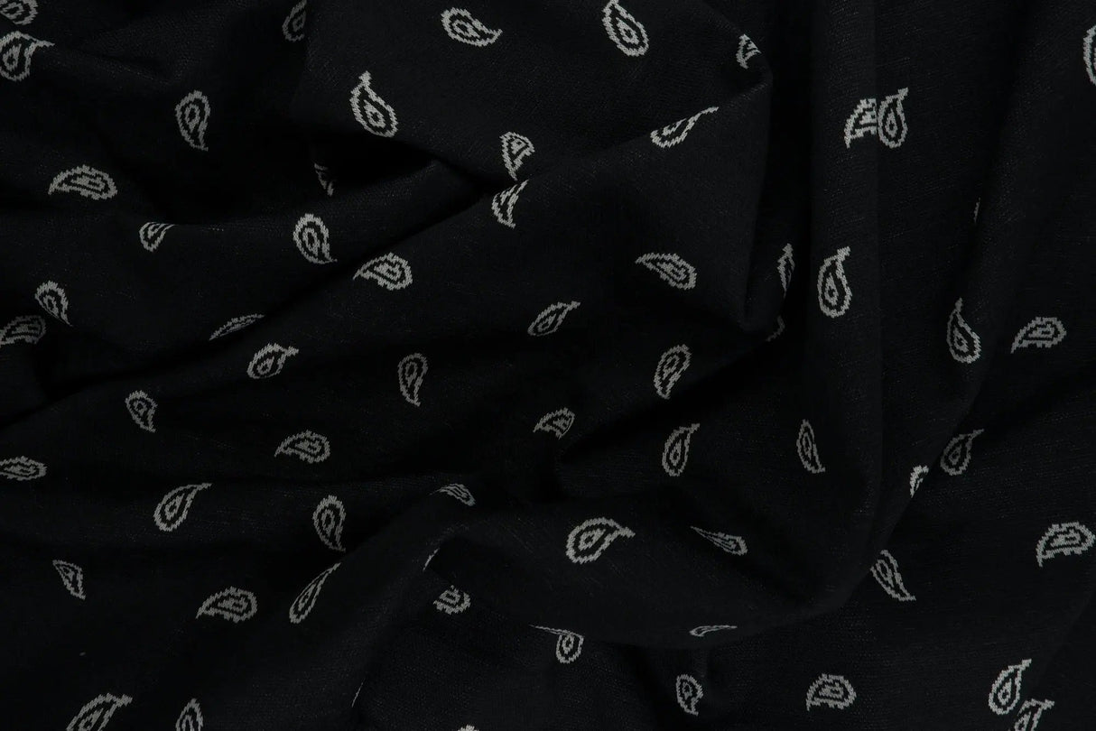 58/60" Double Knit Jacquard Paisley Leaf Fabric 96% Polyester 4% Spandex 240 GSM Yard