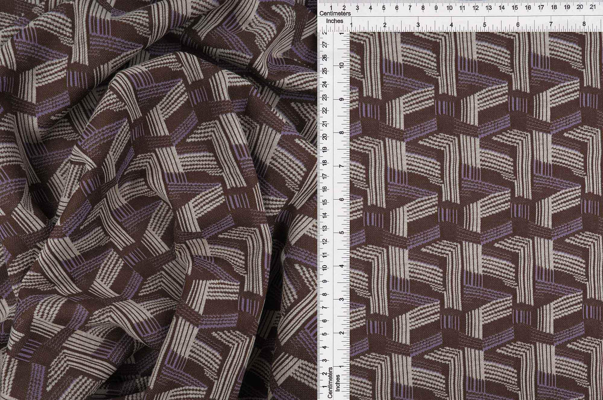 58/60" Double Knit Jacquard Geo Fabric Stretch Polyester 220 GSM by Yard
