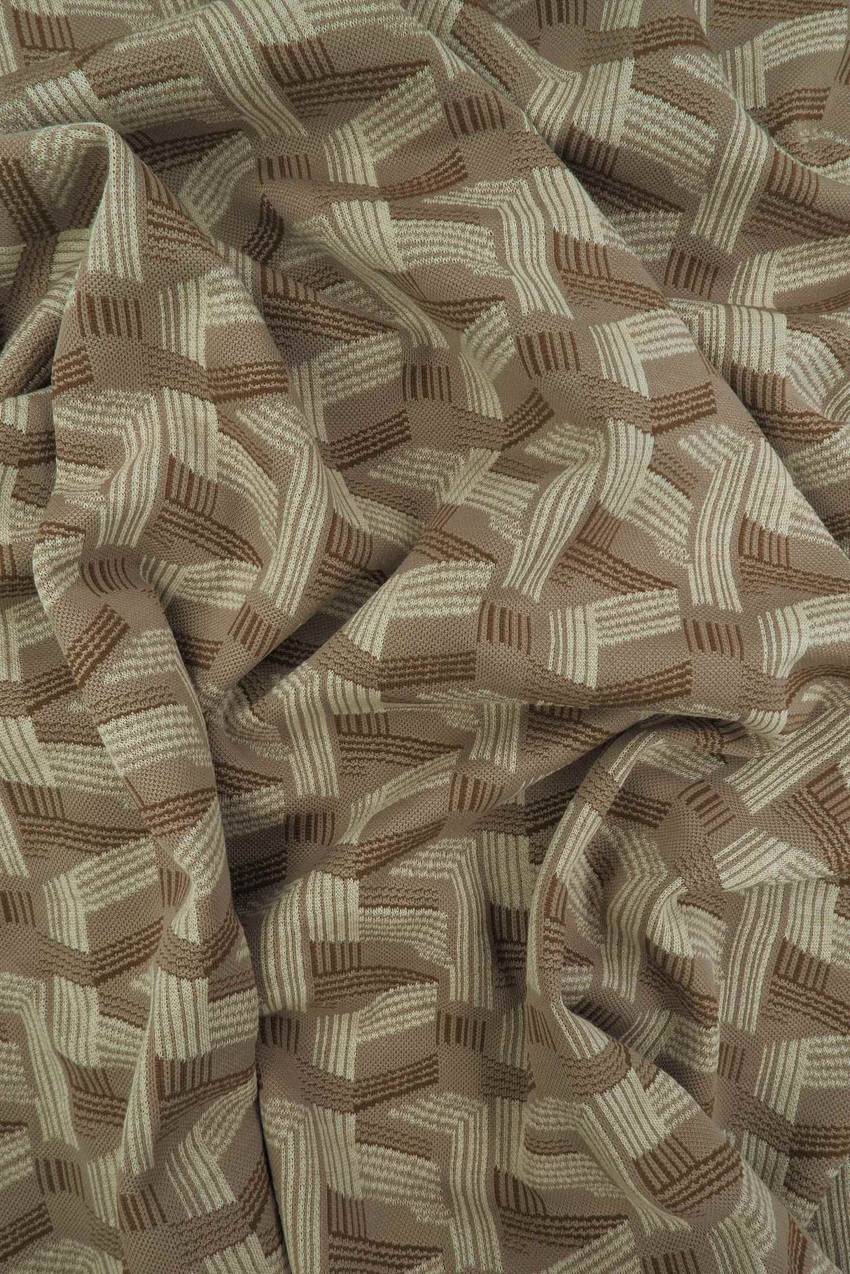 1 Yard Double Knit Jacquard Geo Fabric 220 GSM Polyester Spandex Blend 58/60" Width