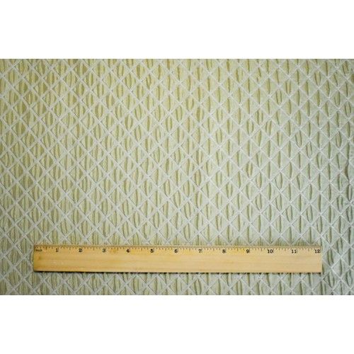 1 Yard Pistachio Beige Diamond Trellis Matelasse Decorating Fabric Upholstery 51 Inches Width