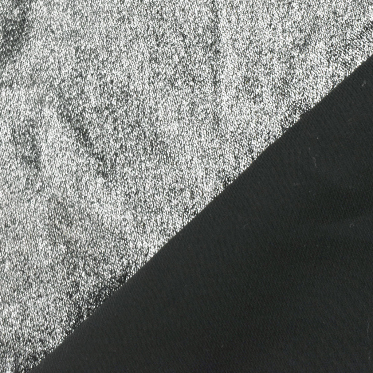 1 Yard Silver Classic Black Texture Printed Twill Woven Fabric Apparel Dresses 58 Inches Width
