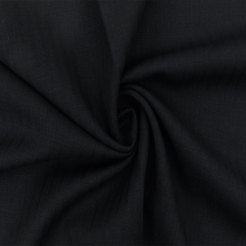 1 Yard Black Deep Blue Cross Hatch Tropical Acrylic Wool Woven Shirting Fabric Apparel 62 Inches Width
