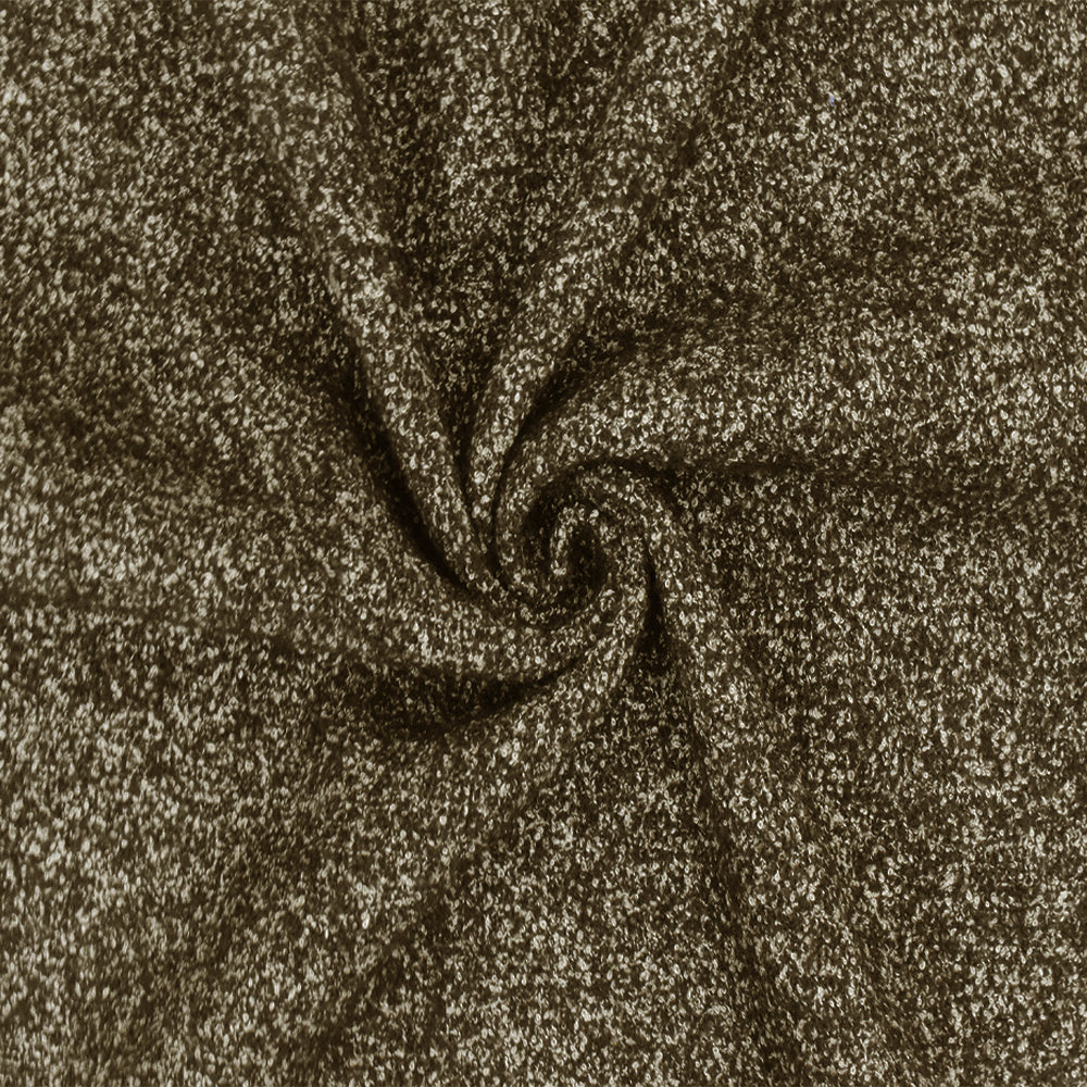 1 Yard Coffee Brown Ivory Texture Boucle Acrylic Wool Double Woven Fabric Apparel 59 Inches Width