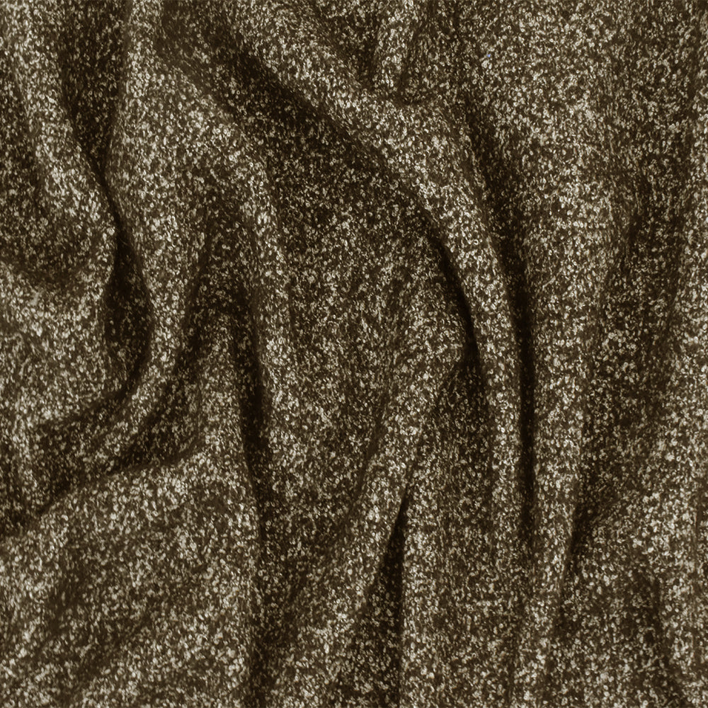 1 Yard Coffee Brown Ivory Texture Boucle Acrylic Wool Double Woven Fabric Apparel 59 Inches Width
