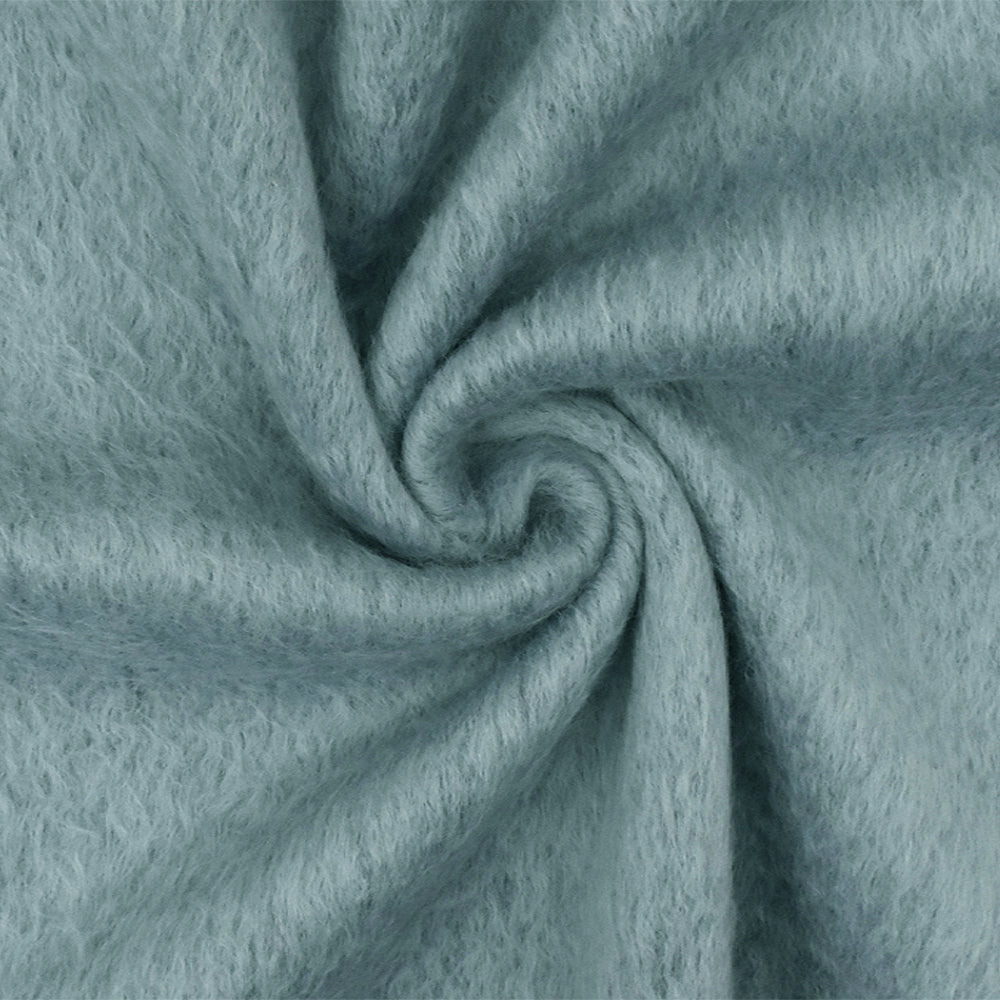 1 Yard Soft Blue Shaggy Acrylic Woven Fabric Coats Home Decor 58 Inches Width