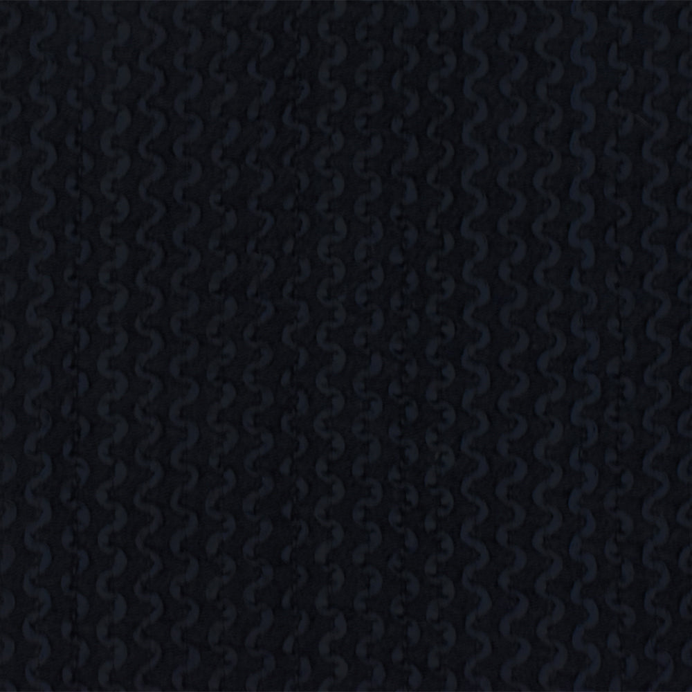 1 Yard Obsidian Black 3D Wave Acrylic Poly Woven Jacketing Fabric Apparel 28 Inches Width