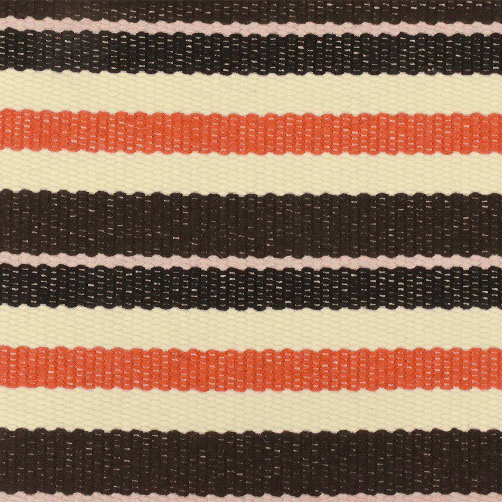 1 Yard Simple Orange Ivory Multi Stripe Dobby Woven Jacketing Fabric Coats 57 Inches Width