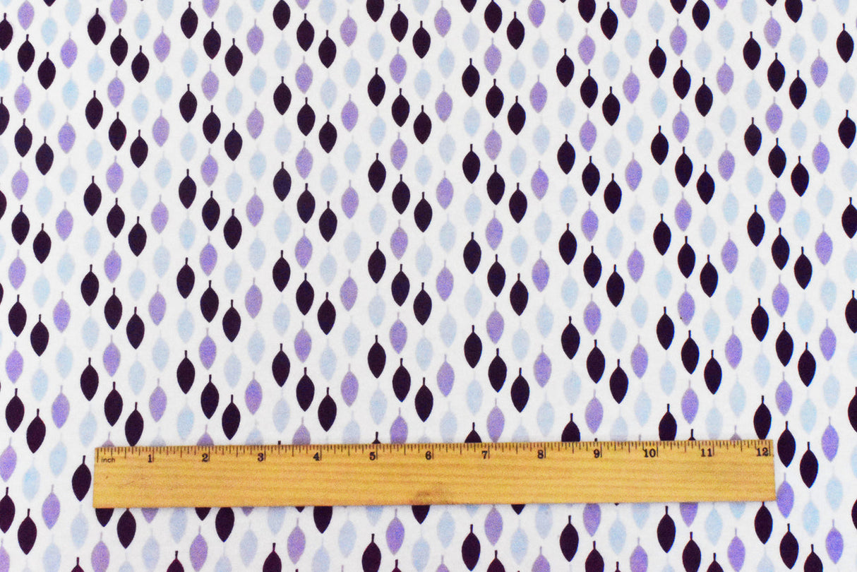 1 Yard Multi-Color Leaf Pattern Cotton Spandex Stretch Jersey Knit Fabric 58 Inches Width