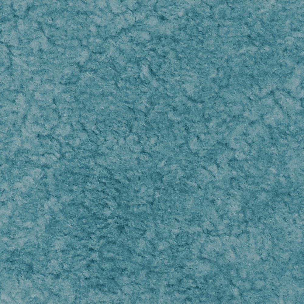 1 Yard Teal Blue Cozy Sherpa Fleece Knit Fabric Coats Outerwear 64 Inches Width