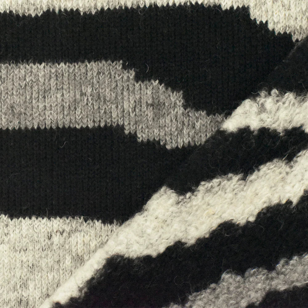 1 Yard Gray Multi Zebra Boucle Knit Fabric Coats Outerwear 62 Inches Width
