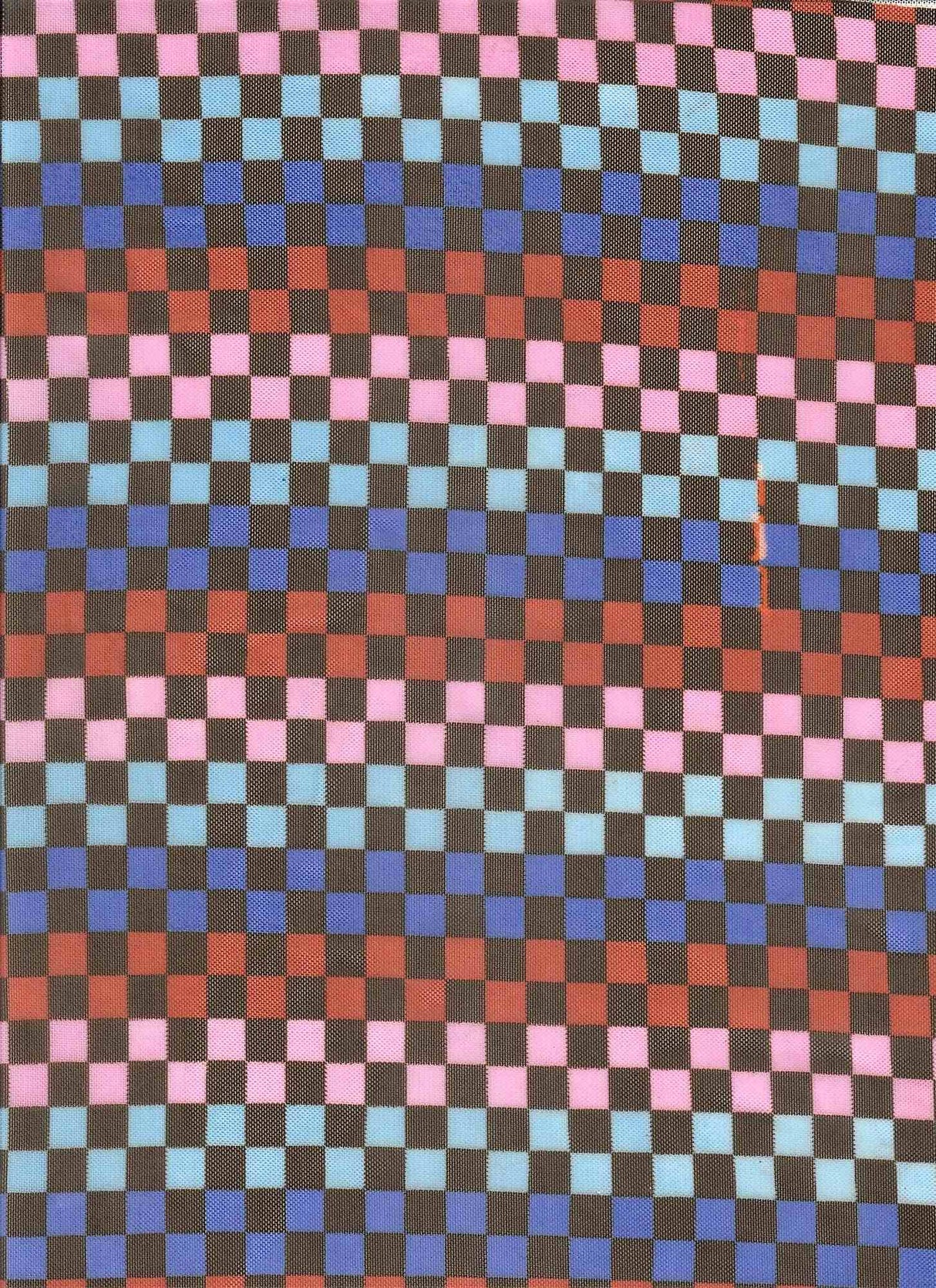 1 Yard Brown Multi Checkered Mesh Knit Fabric, 54'' Wide Polyester Spandex Blend