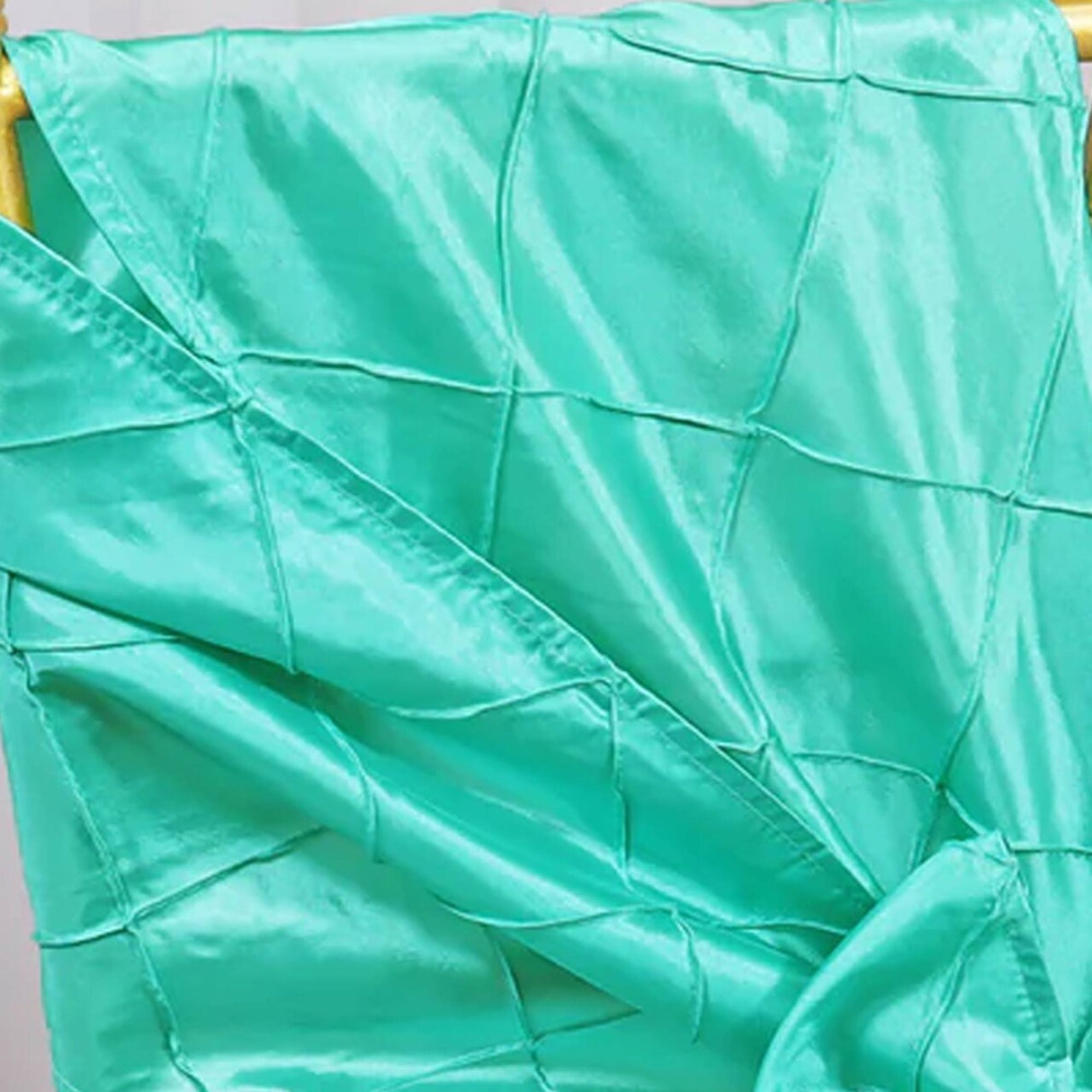 10 Pack Tiff Blue Pintuck Taffeta Chair Sashes 9.5x108 Inches