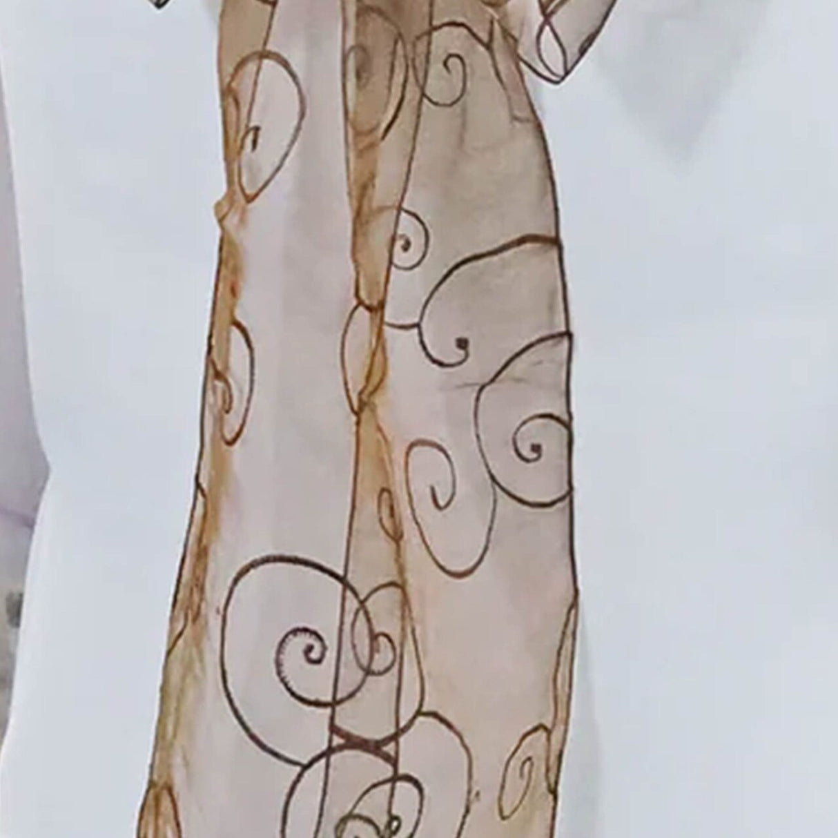 10 Pieces Chocolate Embroidered Organza Chair Sashes Elegant Event Chair Decor 8"x108"