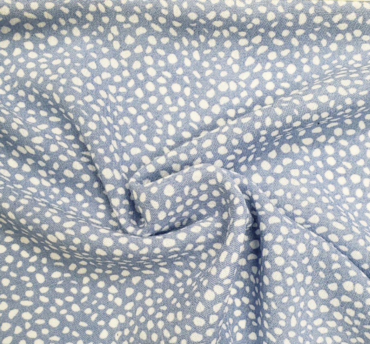 1 Yard Rayon Crinkle Denim Blue Fabric for Dresses Blouses Skirts and Crafts 50 52 Width