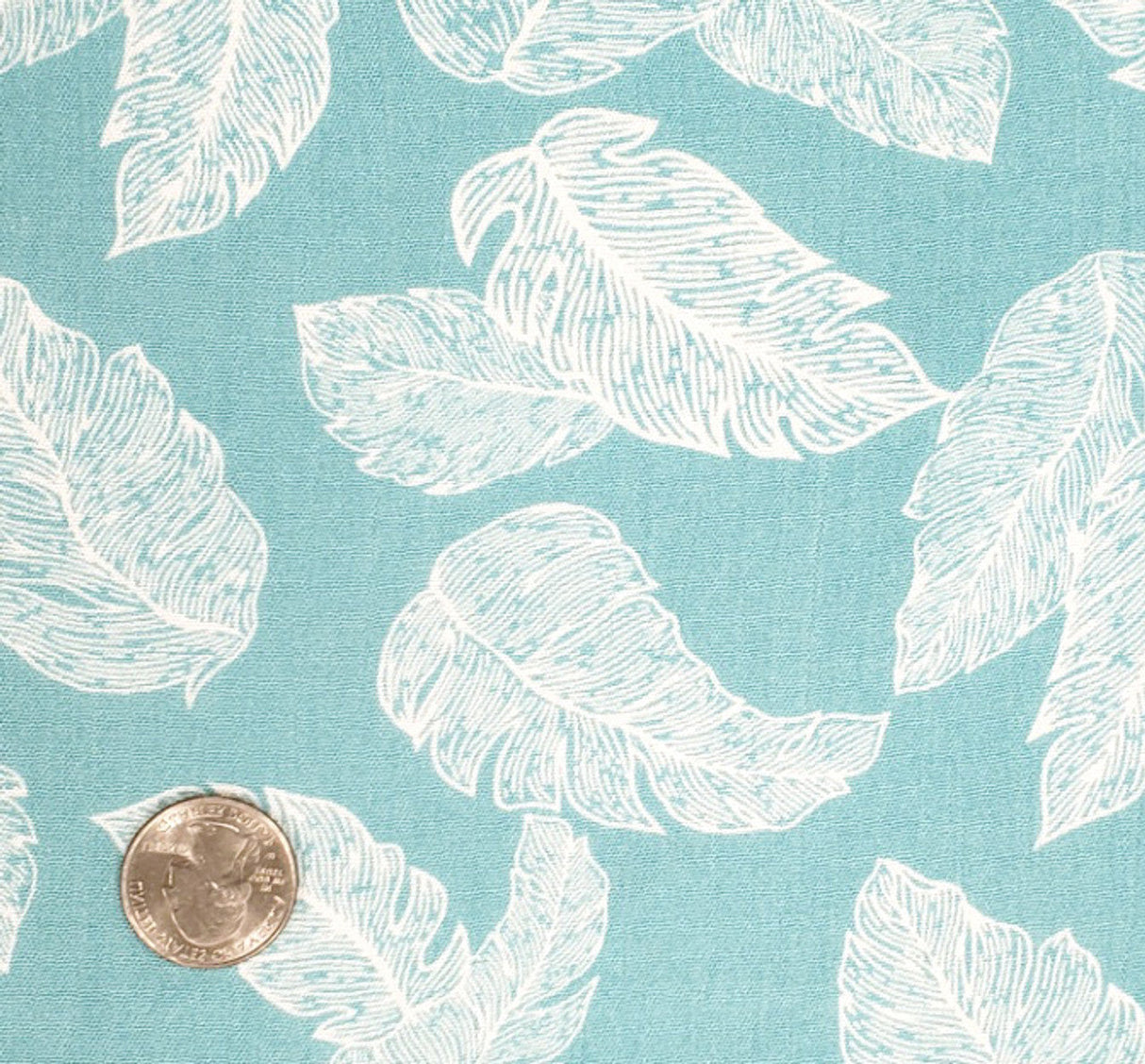 1 Yard Rayon Crinkle Mint Ivory Woven Fabric, 50/52? Wide 100% Rayon