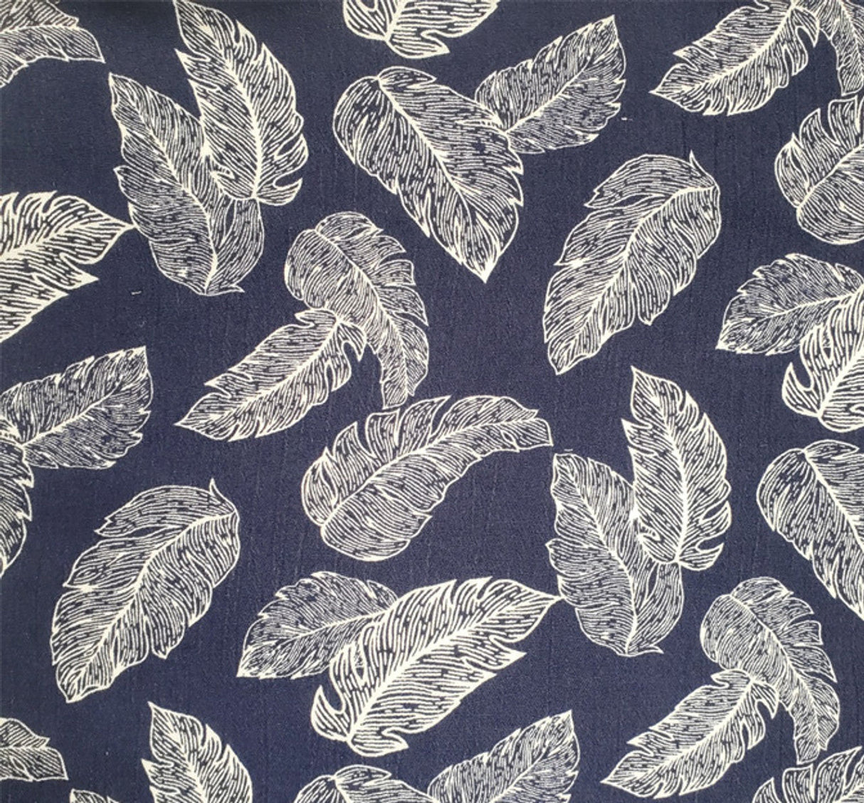 1 Yard Rayon Crinkle Navy Ivory Woven Fabric, Lightweight Drapey 50/52″ Wide 100% Rayon