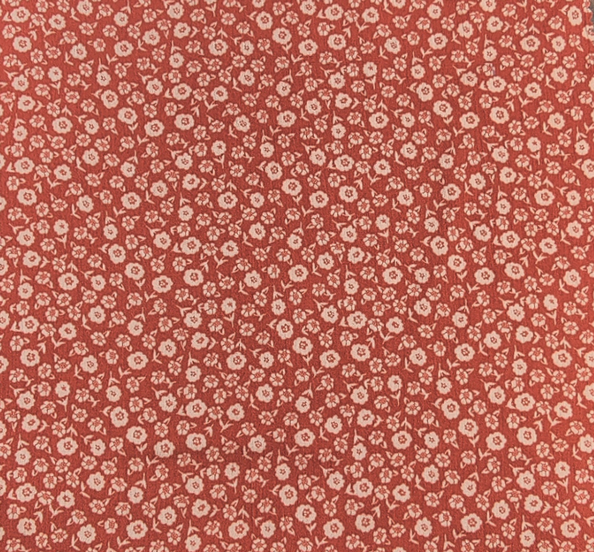 1 Yard Rayon Crinkle Red Oatmeal Woven Fabric Lightweight 50/52? Wide 100% Rayon