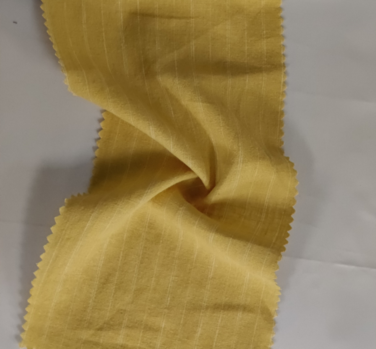 1 Yard Linen Rayon Fabric Mustard Ivory 52" Width Soft Lightweight Apparel Fabric