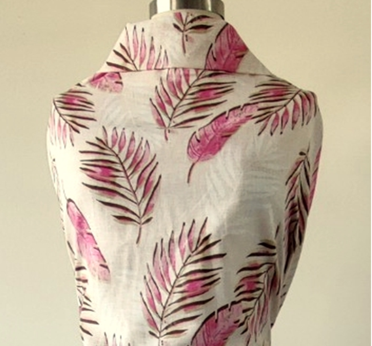 1 Yard Rayon Linen Blend Fabric Pink Mustard Mix 53/54" Width Apparel Use