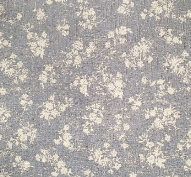 1 Yard Gray Beige Rayon Crinkle Fabric Adds Versatile And Modern Touch To Dresses, Skirts 50/52" Width