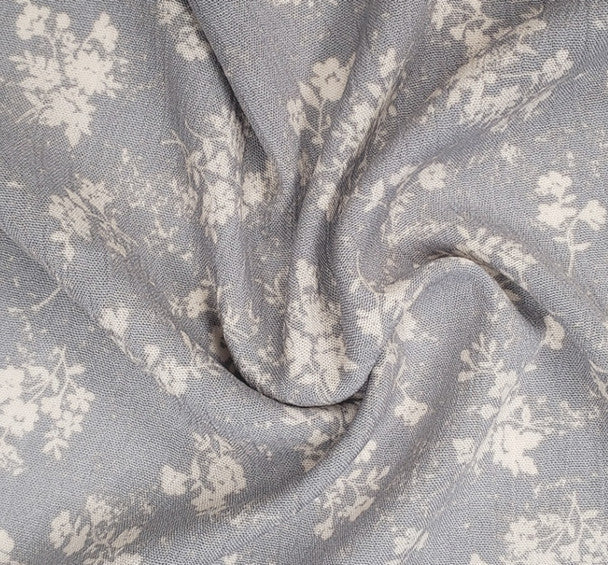 1 Yard Gray Beige Rayon Crinkle Fabric Adds Versatile And Modern Touch To Dresses, Skirts 50/52" Width