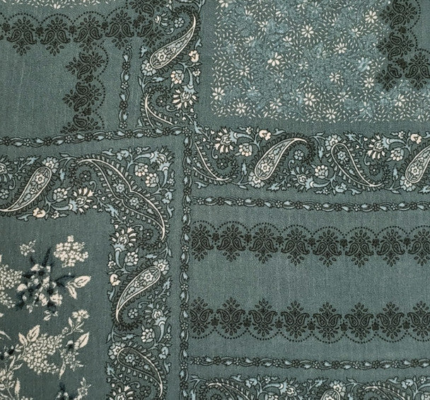 1 Yard Agave Green Rayon Crinkle Fabric Lightweight and Breathable Material for Dresses Blouses and Skirts 50/52 Inch Width