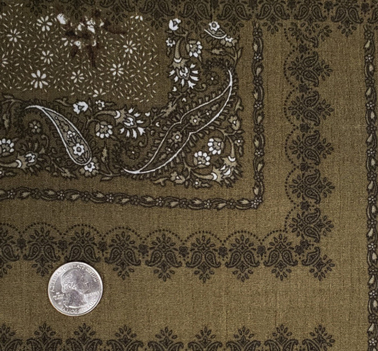 1 Yard Military Olive Rayon Crinkle Lightweight 50/52" Wide Textured Apparel Fabric