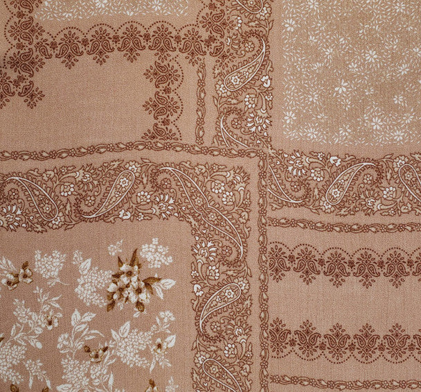 1 Yard Sandstone Rayon Crinkle Fabric Lightweight Soft Material for Elegant Dresses Comfortable Blouses and Casual Skirts 50/52 Inch Width