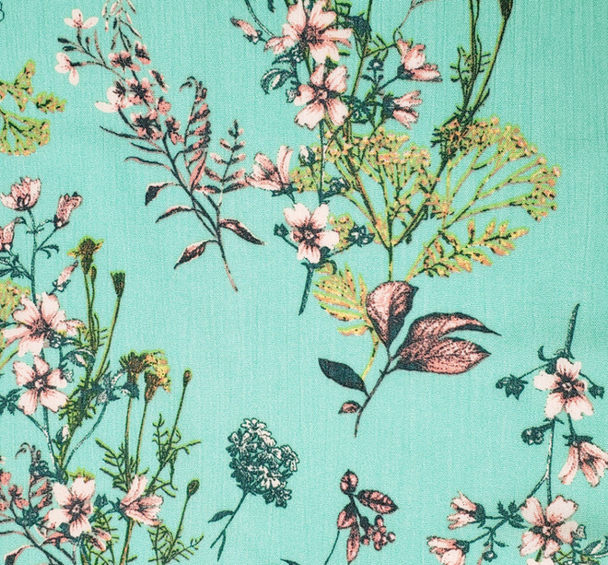 1 Yard Mint Rayon Crinkle Fabric Soft Lightweight Drapey Material for Dresses Tops Skirts 50/52 Inch Width