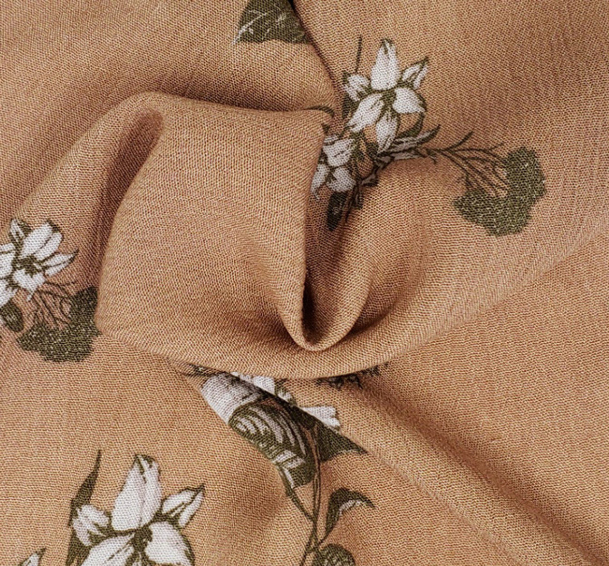 1 Yard Rayon Crinkle Sandstone Crepon Apparel Fabric, Lightweight, Textured, 50/52” Wide