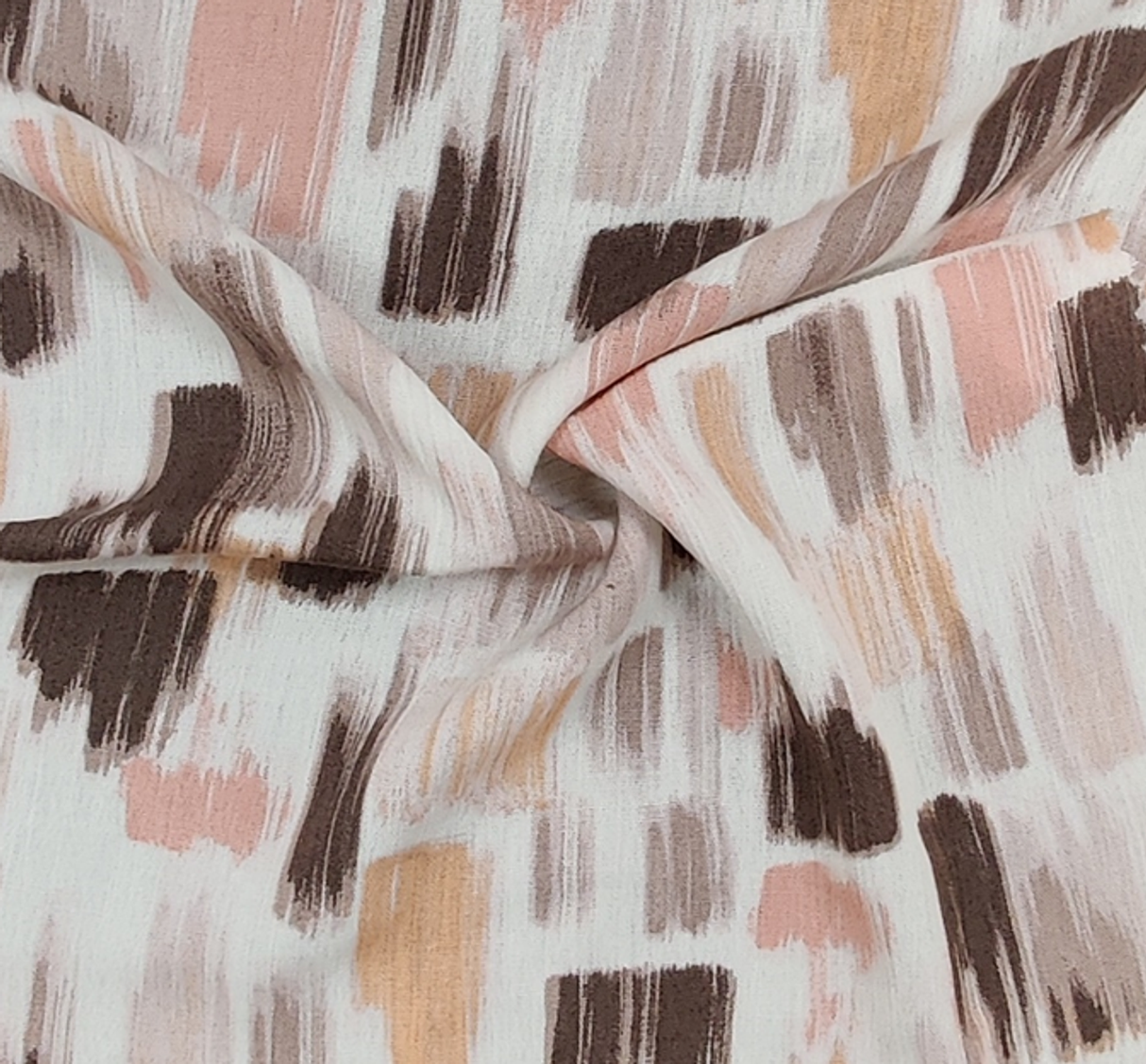 1 Yard Rayon Crinkle Crepon Fabric Cameo Rose, Lightweight, Drapey Apparel Material 50/52" Wide