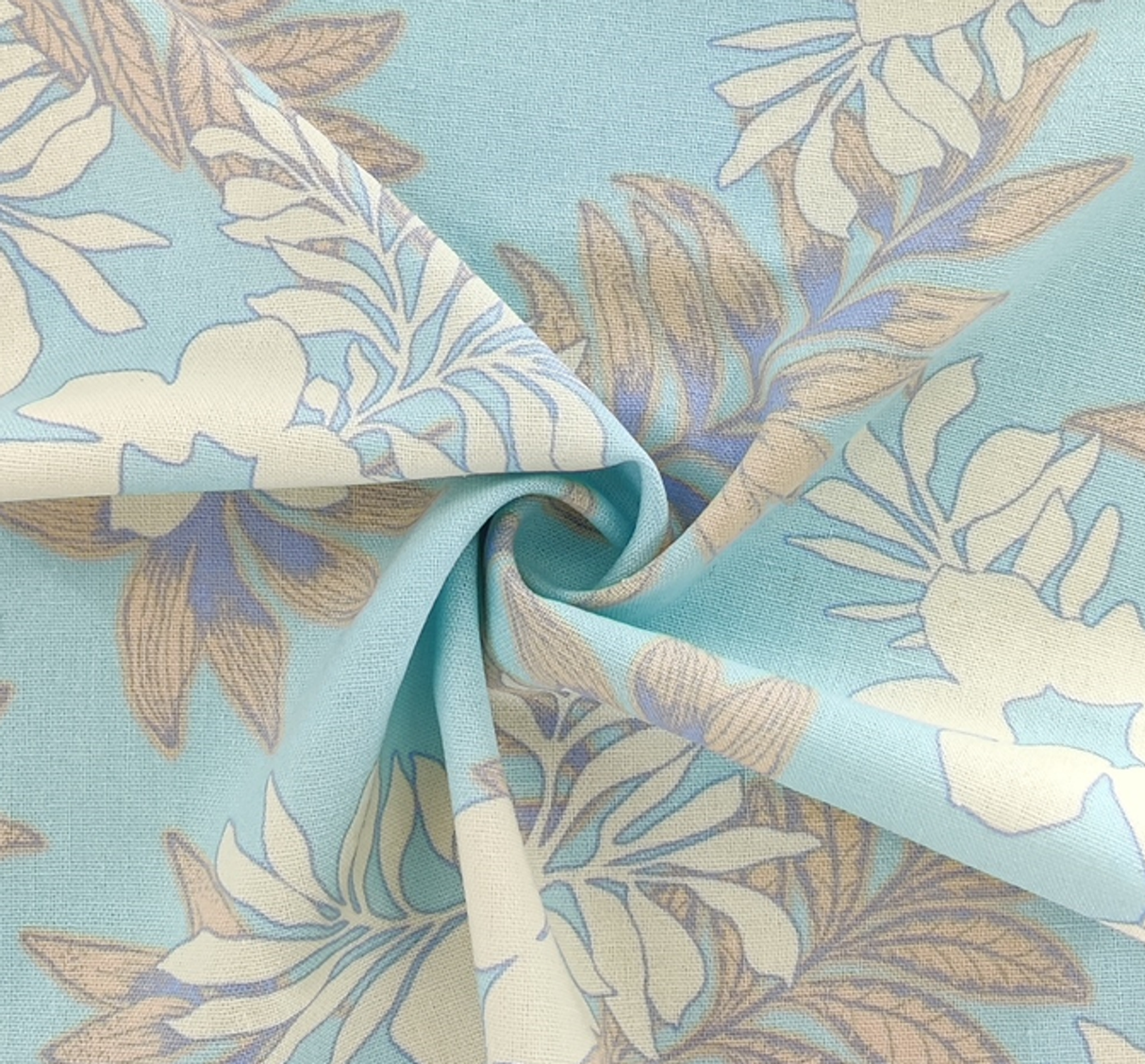 1 Yard Wide 51/53" Apparel Rayon Linen Blend Fabric Blue Glow Color