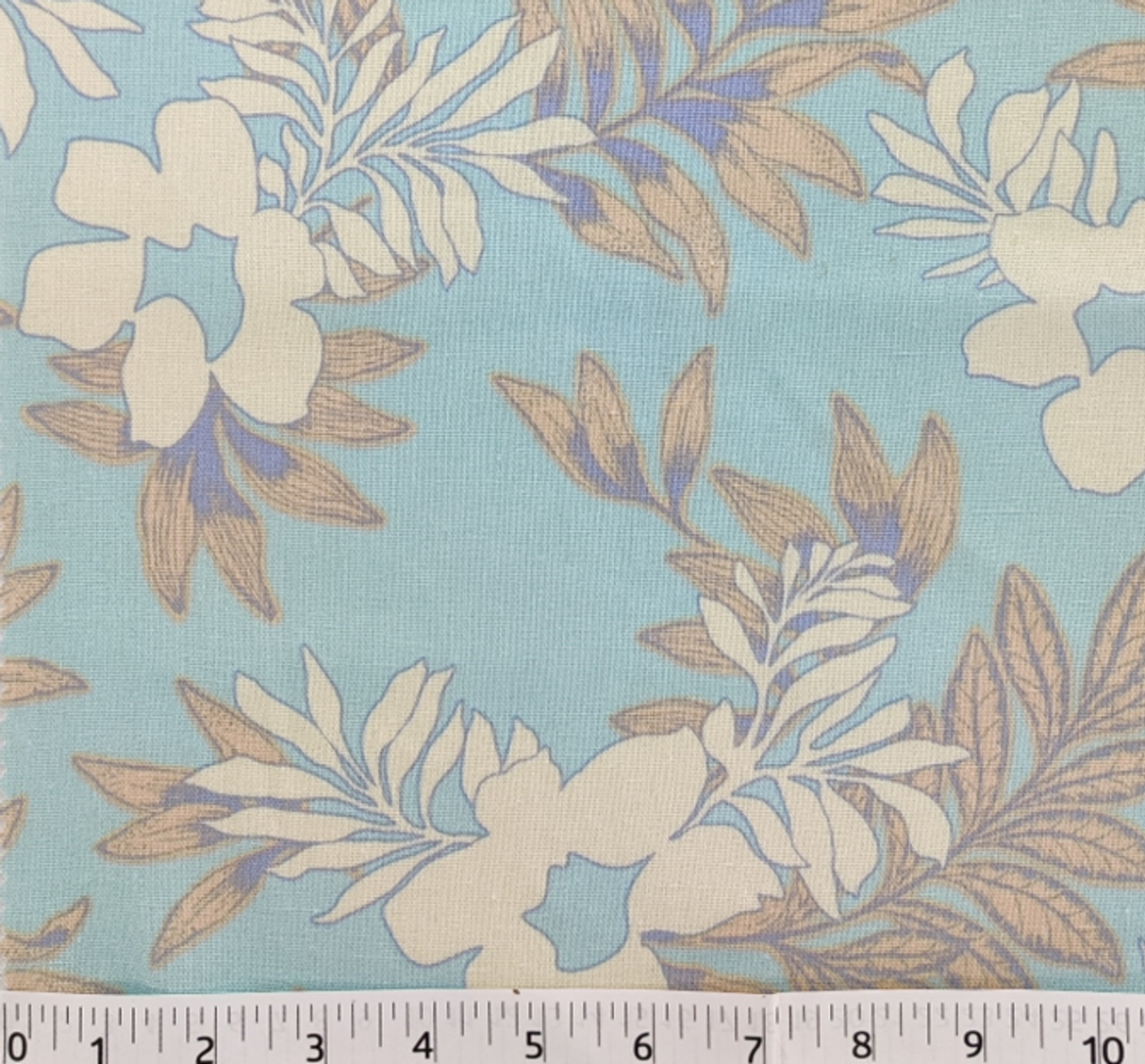 1 Yard Wide 51/53" Apparel Rayon Linen Blend Fabric Blue Glow Color