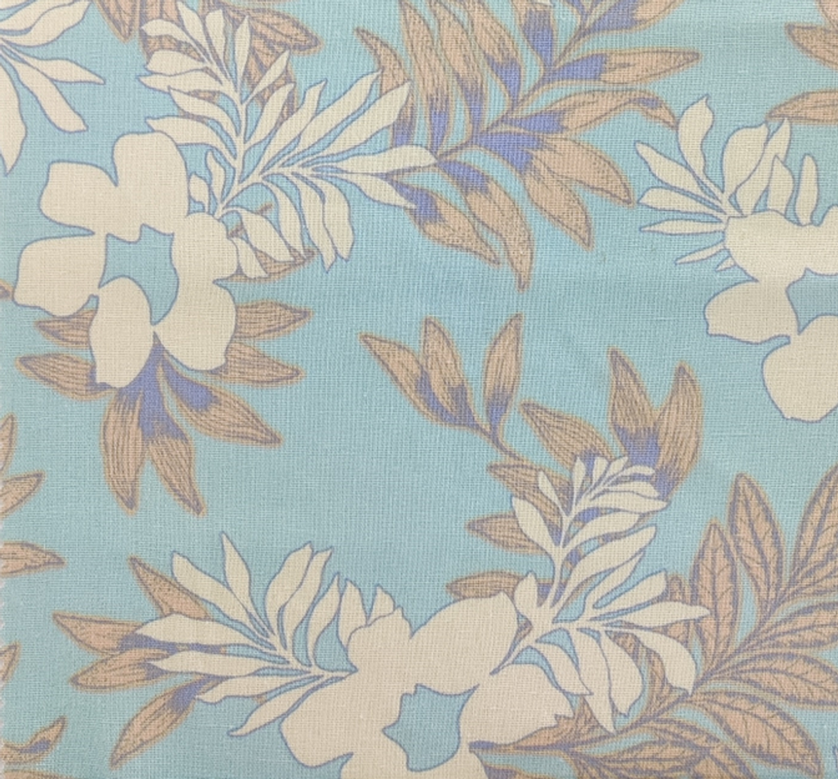 1 Yard Wide 51/53" Apparel Rayon Linen Blend Fabric Blue Glow Color