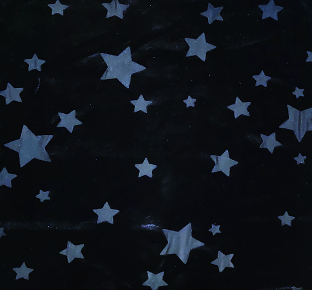1 yard Crushed Burnout Velvet Navy Stars Fabric – 58/60" Wide Stretch Apparel Material