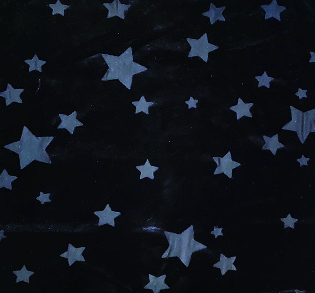1 Yard Burnout Velvet Stars Fabric Navy 58/60" Wide, Soft Apparel Material 60% Polyester, 30% Nylon