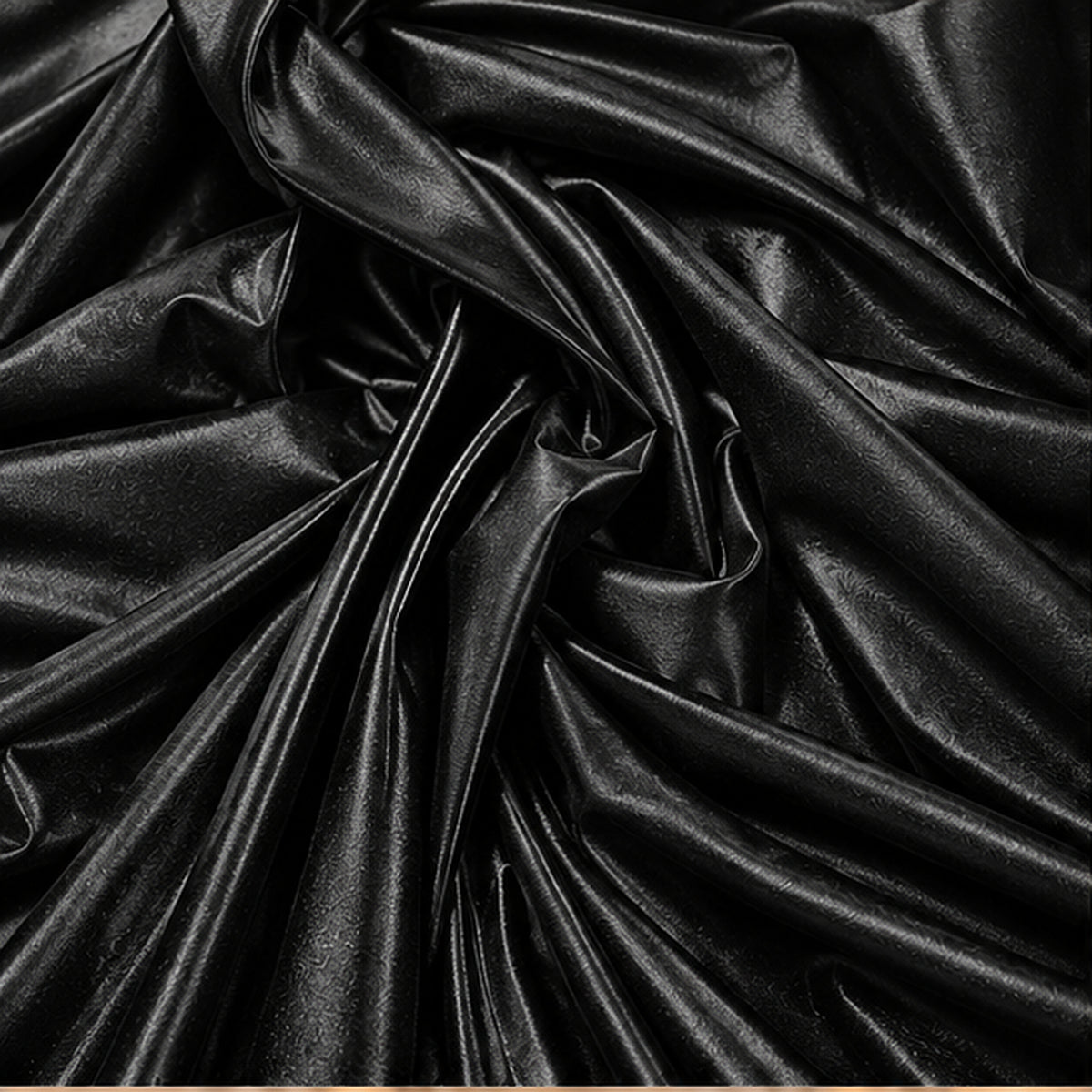Black Low Stretch Polyester Fabric Extra Wide 108/120 Inch Yard