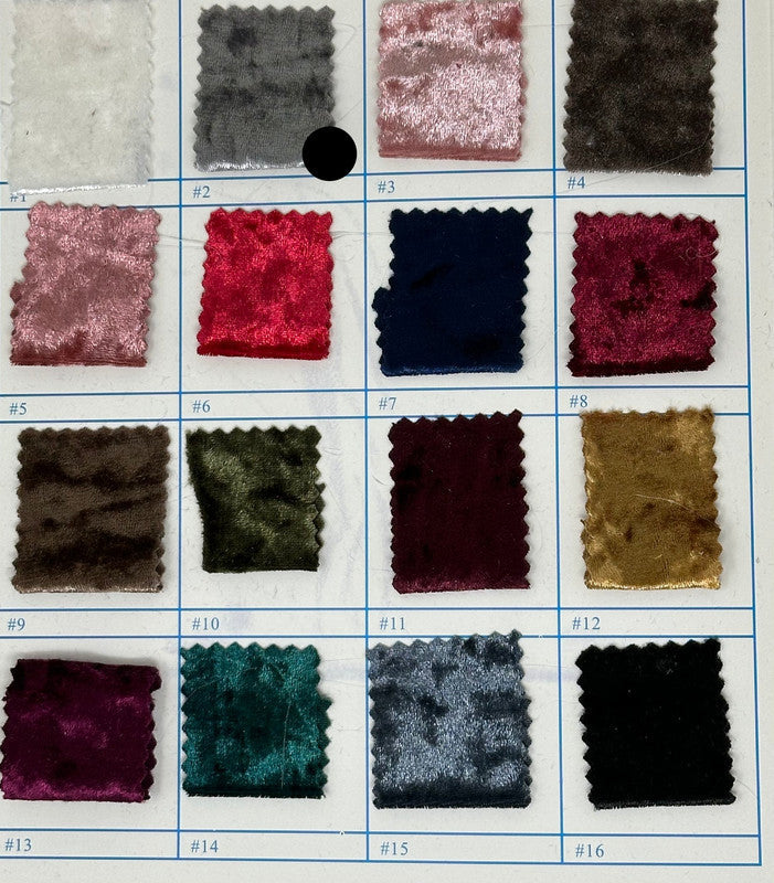 1 Yard Crushed Velvet Velour Stretch Fabric Soft Plush Polyester 60 Inch Width