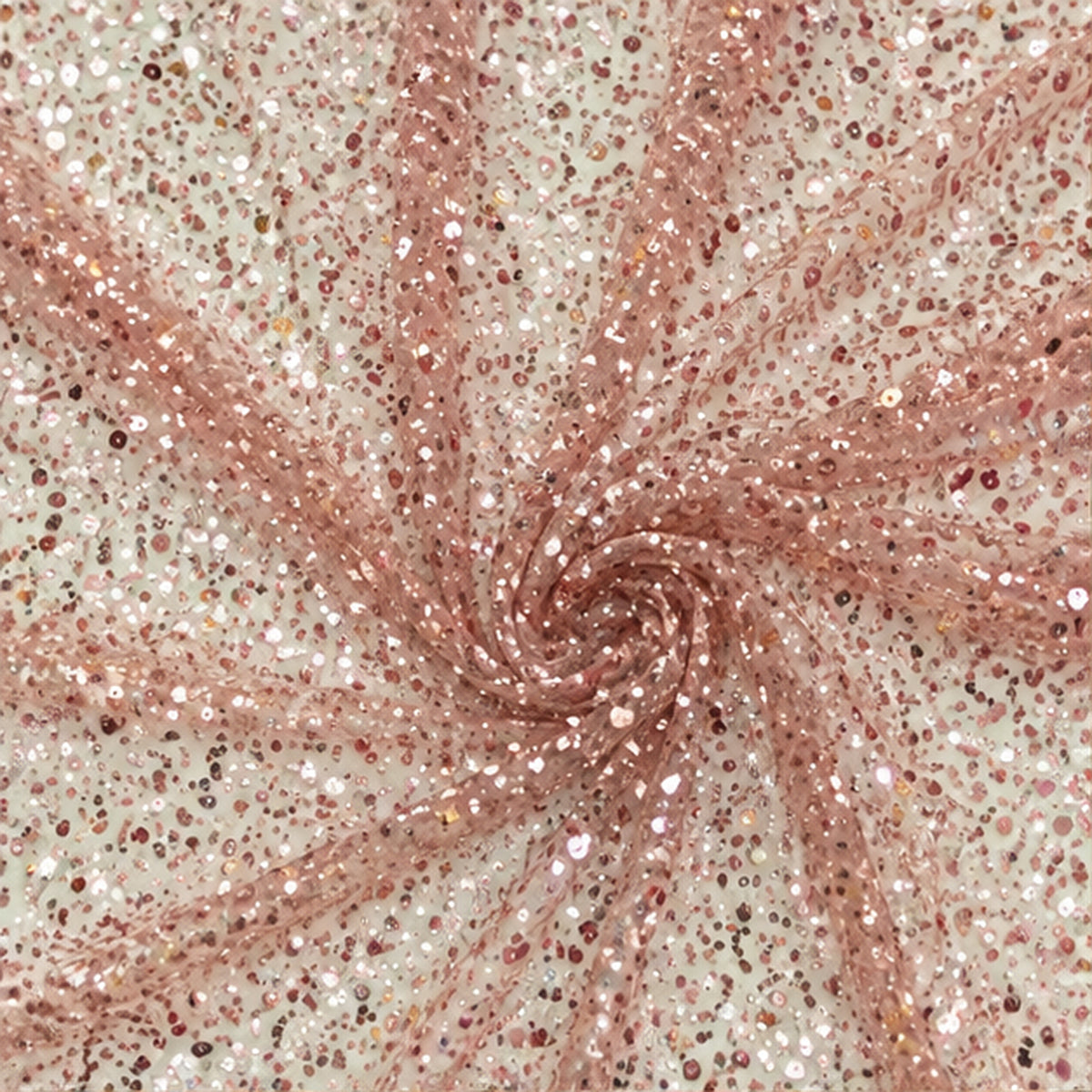 BPS Mesh Lace Dusty Rose Fabric Sheer Stretch by the Yard Decor
