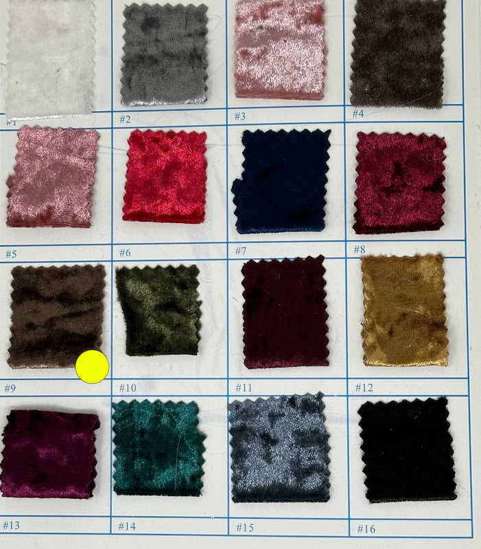 1 Yard Crushed Velvet Velour Stretch Fabric Soft Plush Polyester 60 Inch Width