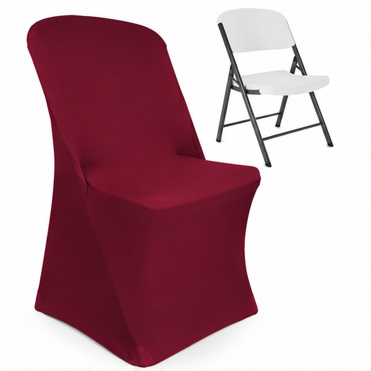 Burgundy 4 Way Stretch Spandex Chair Cover 220 GSM Form Fitting