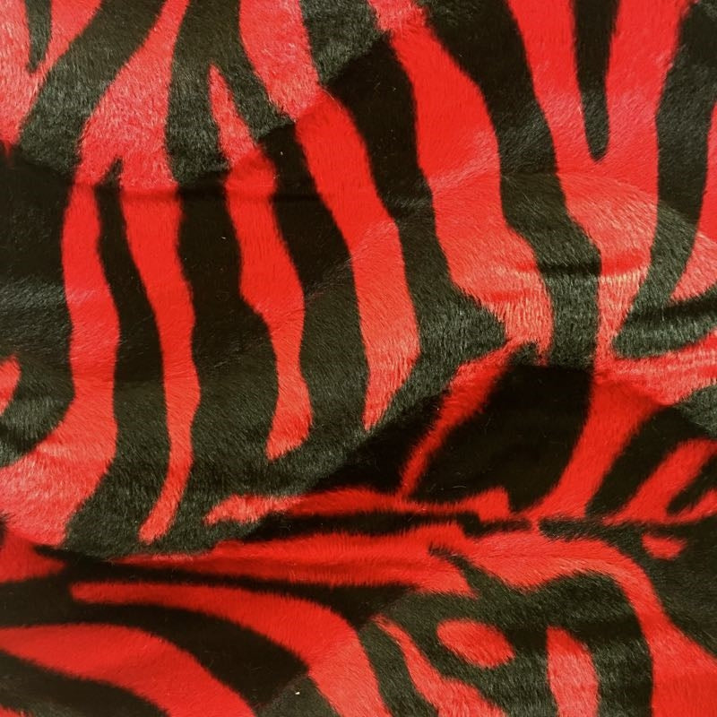1 Yard Big Zebra Print Velboa Faux Fur Fabric 60" Width
