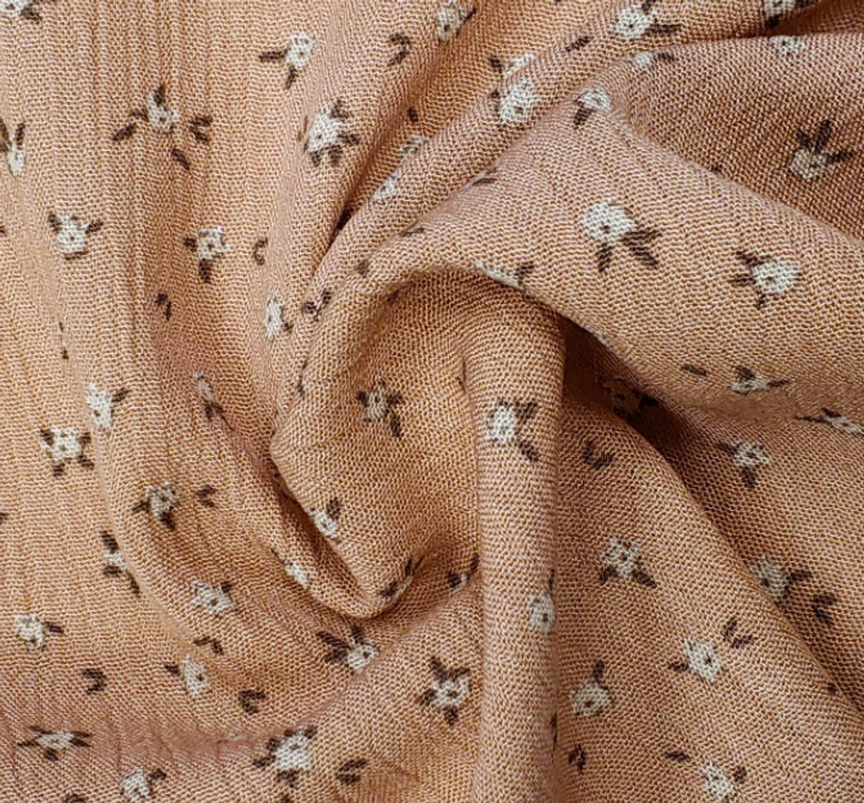 1 Yard Rayon Crinkle Fabric 50/52" Wide, Lightweight Drapey Rose Dust Crepon for Apparel