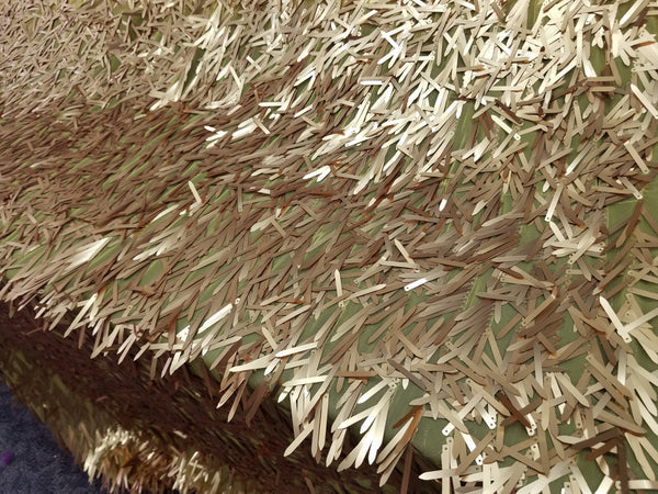 1 Yard Gold Teardrop Sequin Mesh Fabric Black Base for Dresses Prom Events 52 Inch Width