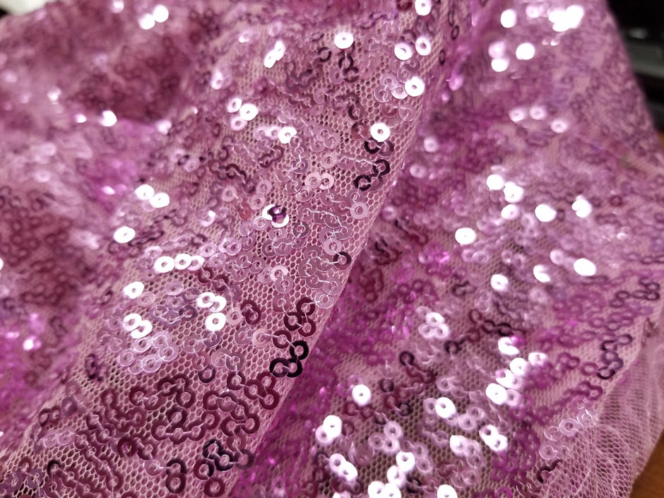 1 Yard Pink Glitz Sequin Fabric Sparkly Spangle Mesh for Costumes Decor Crafts 55 Inch Width