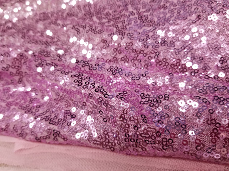 1 Yard Pink Glitz Sequin Fabric Sparkly Spangle Mesh for Costumes Decor Crafts 55 Inch Width