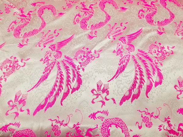 1 Yard Blush Chinese Metallic Jacquard Brocade Fabric for Dresses Curtains Costumes 60 Inch Width